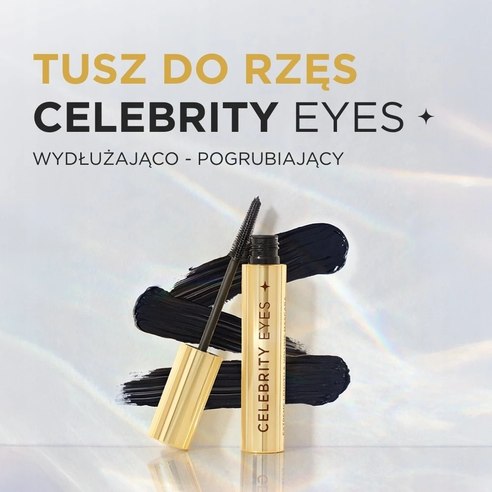 „Eveline Cosmetics Celebrity Eyes“ blakstienų tušas, ilginantis ir tankinantis, 7 ml