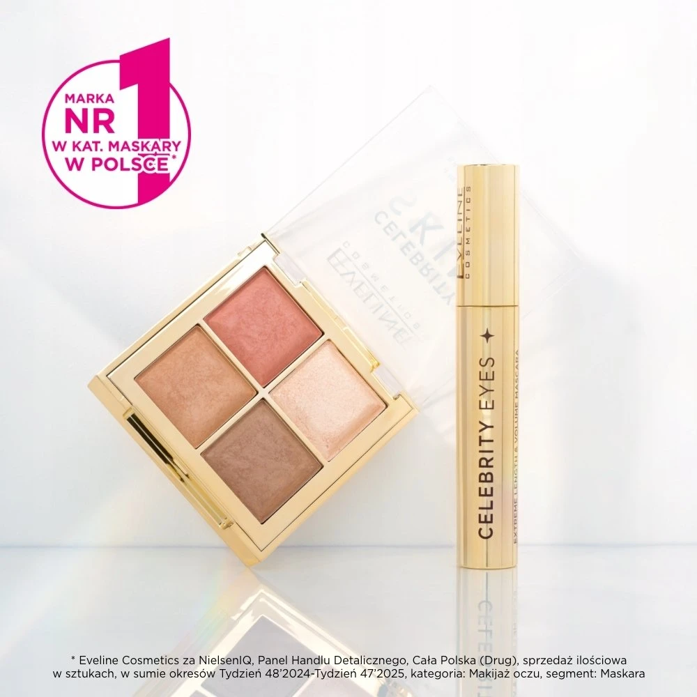 „Eveline Cosmetics Celebrity Eyes“ blakstienų tušas, ilginantis ir tankinantis, 7 ml