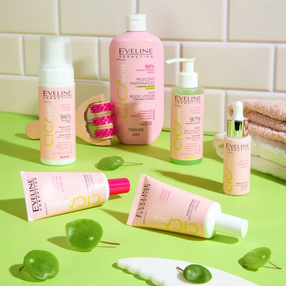 Eveline Cosmetics Cica odos atkuriamasis pienelis + raminamasis kompresas 350 ml
