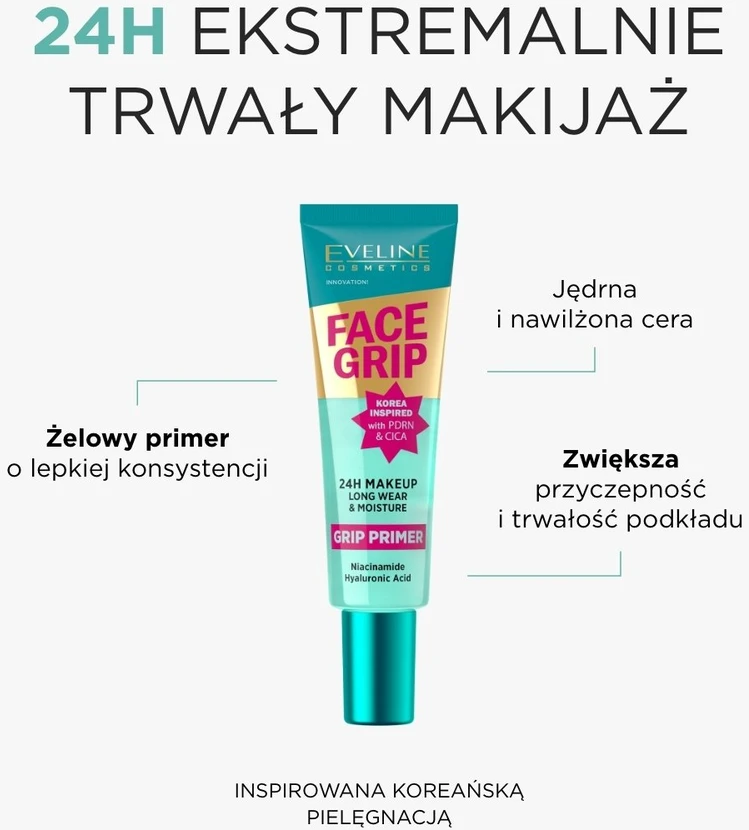 „Eveline Cosmetics Face Grip“ gelinis makiažo pagrindas, 30 ml