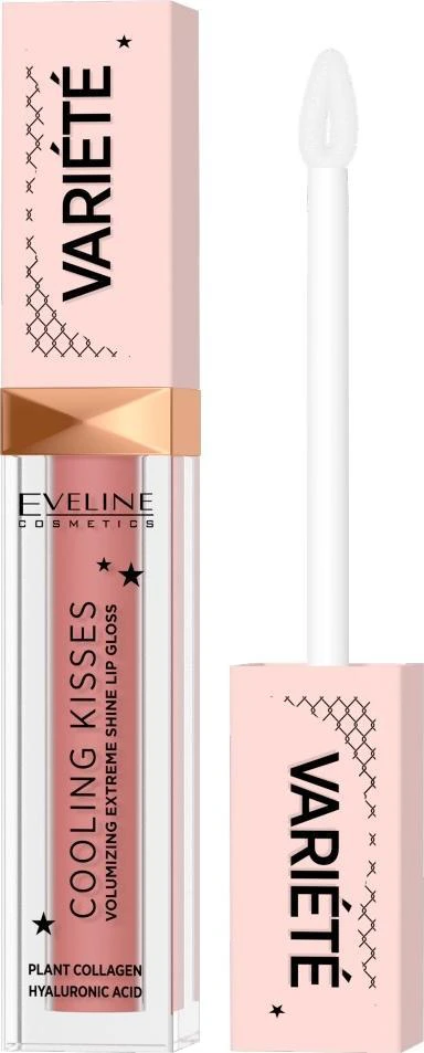 Eveline Cosmetics „Variete 03 Star Glow“ 6,8 ml vėsinamasis apimties suteikiantis lūpų blizgis