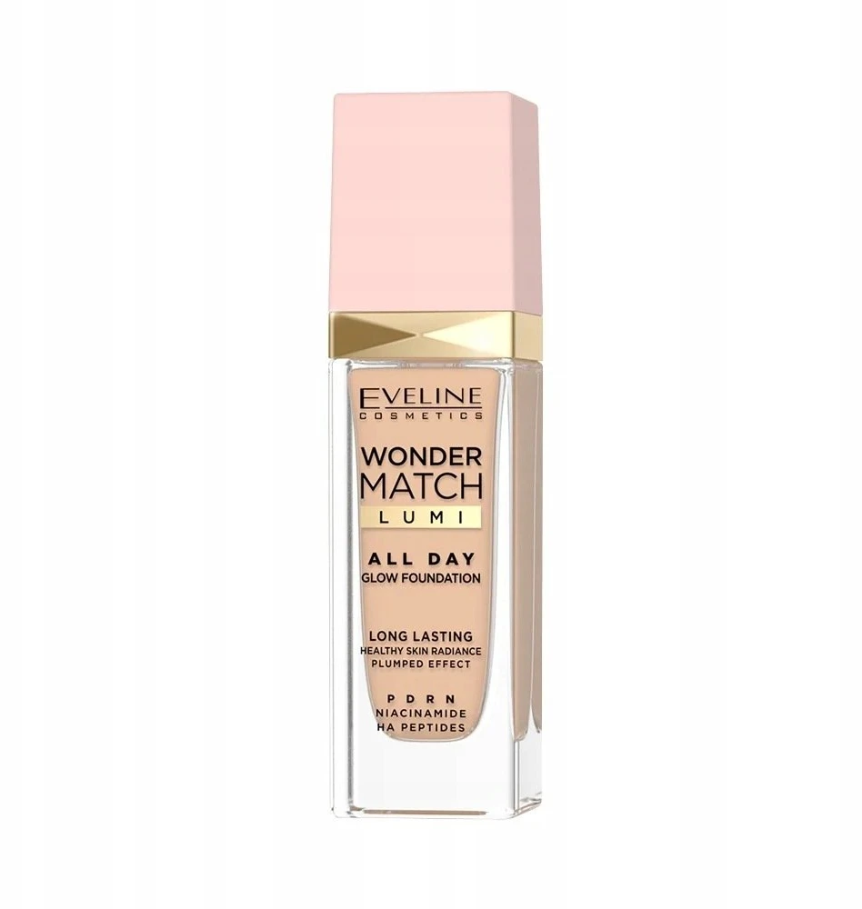 Eveline Cosmetics Wonder Match Lumi All Day Glow ilgai išliekantis šviečiantis makiažo pagrindas 20 Nude 30ml