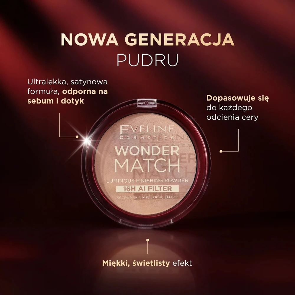 „Eveline Cosmetics Wonder Match“ satininė apdailos pudra, 7 g