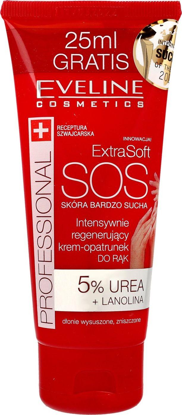 Eveline Cosmetics Eveline Extra Soft SOS intensyviai regeneruojanti rankų kreminė kaukė, 100 ml