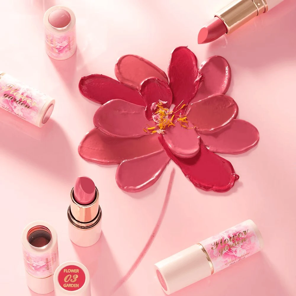 Eveline Cosmetics Flower Garden drėkinamieji lūpų dažai 01