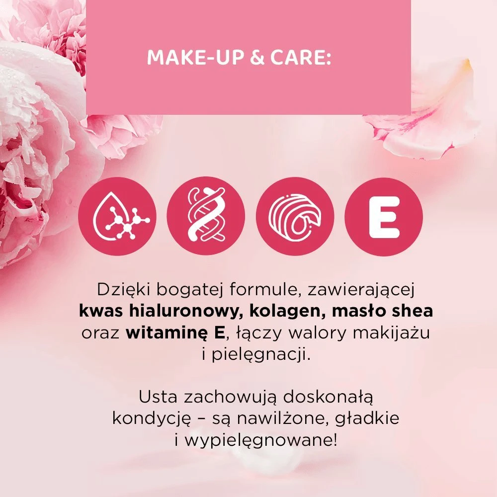 Eveline Cosmetics Flower Garden Hyaluronic Acid Kreminis Lipstick Kreminis Lipstick 03 4.10 g
