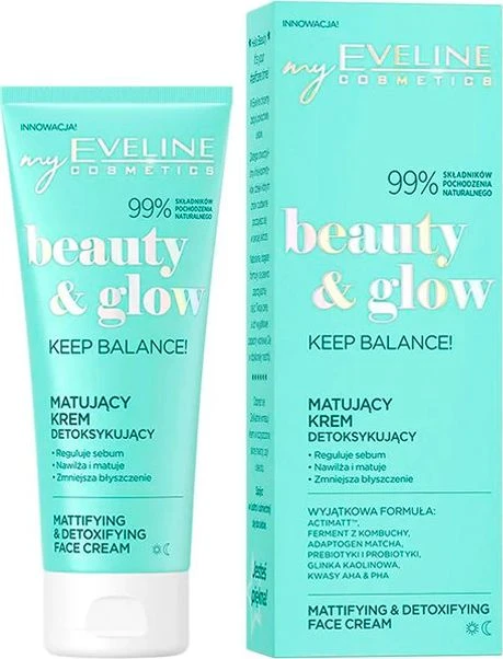 Eveline Cosmetics Beauty & Glow matinis detoksikuojantis kremas 75ml