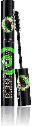 Eveline Cosmetics Eveline Extension Volume False Definition 4D Blakstienų tušas Juodas, 10 ml