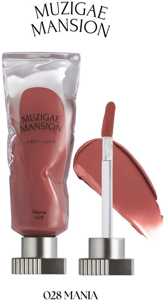 Eveline Cosmetics Muzigae Mansion „Objet“ skysti ilgai išliekantys matiniai lūpų dažai „028 Mania“, 6 ml