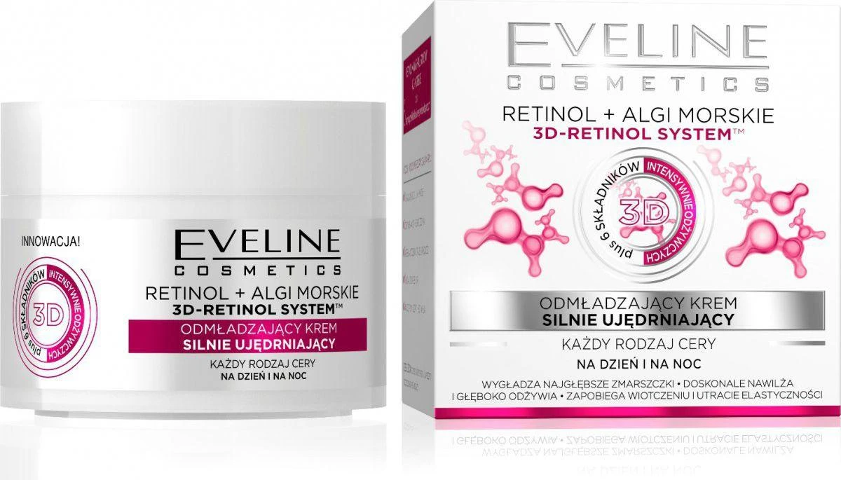 Eveline Cosmetics Eveline 3D Retinol System intensyviai stangrina jauninantis kreminis, 50 ml