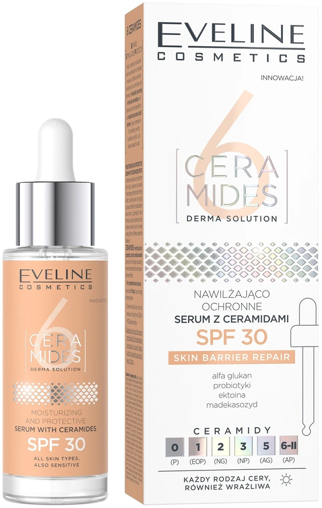 Eveline Cosmetics Eveline Apsauginis serumas su 6 keramidais SPF30 30 ml (086750)