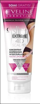 Eveline Cosmetics Eveline Slim Extreme 4D Scalpel Express Liekninamasis koncentratas naktinis riebalų nusiurbimas, 250 ml