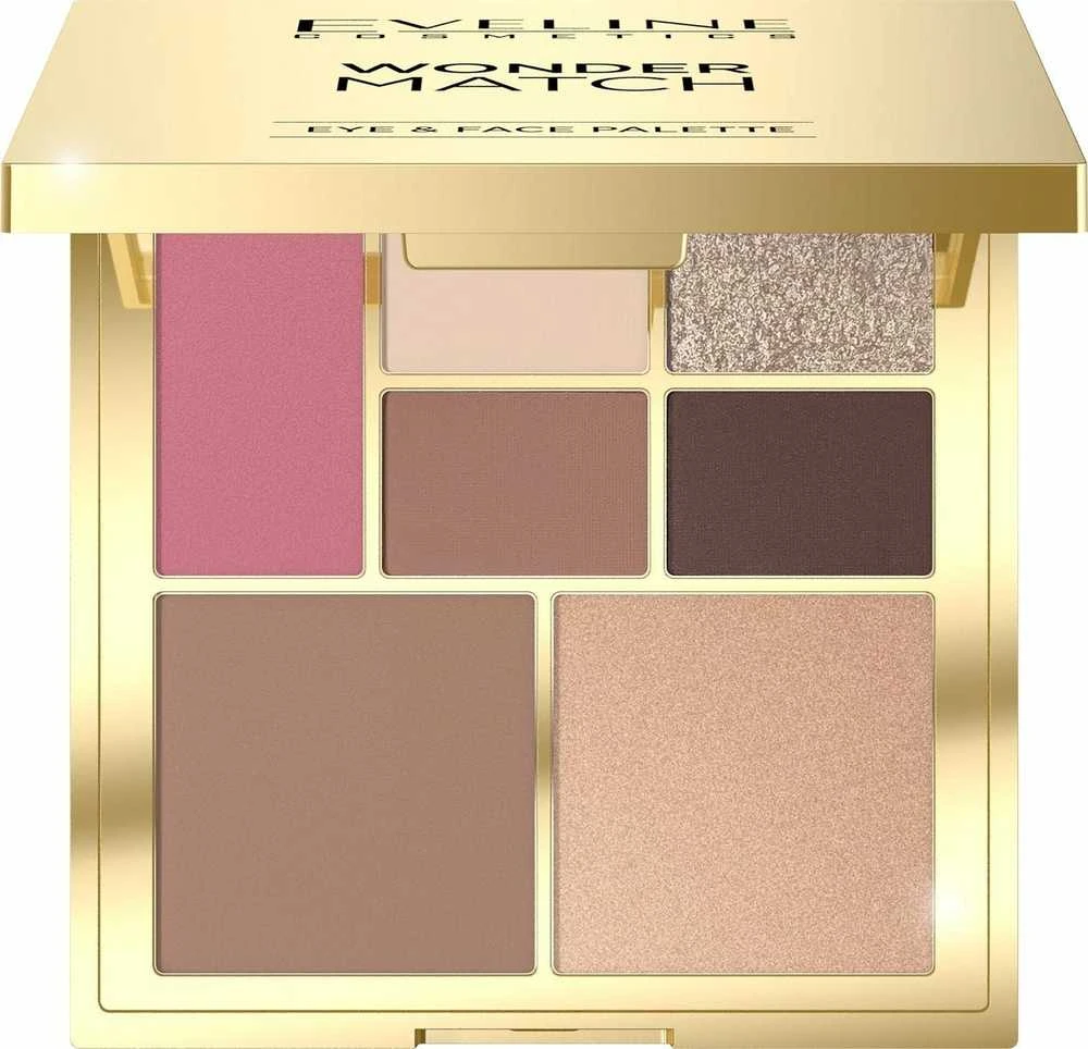 „Eveline Cosmetics Wonder Match“ akių ir veido paletė universali, 12 g