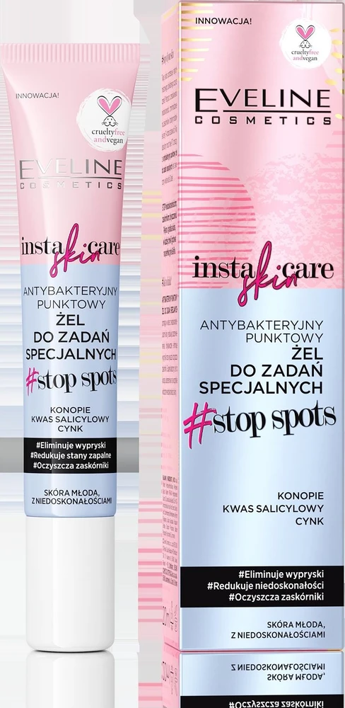 Eveline Cosmetics Insta Skin Care antibakterinis dėmių gelis specialioms užduotims 20ml
