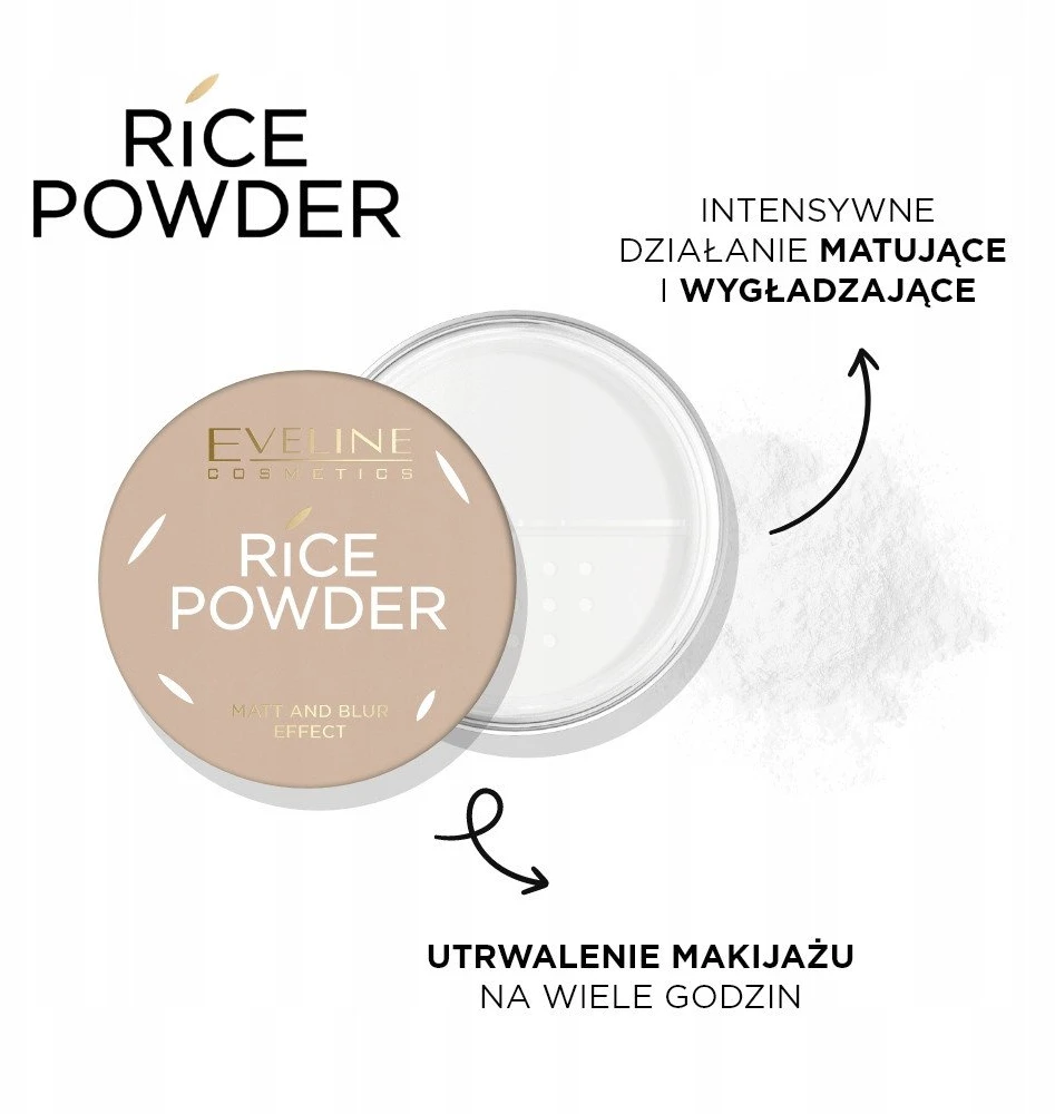 „Eveline Cosmetics“ ryžių pudra, skaidri, 10 g
