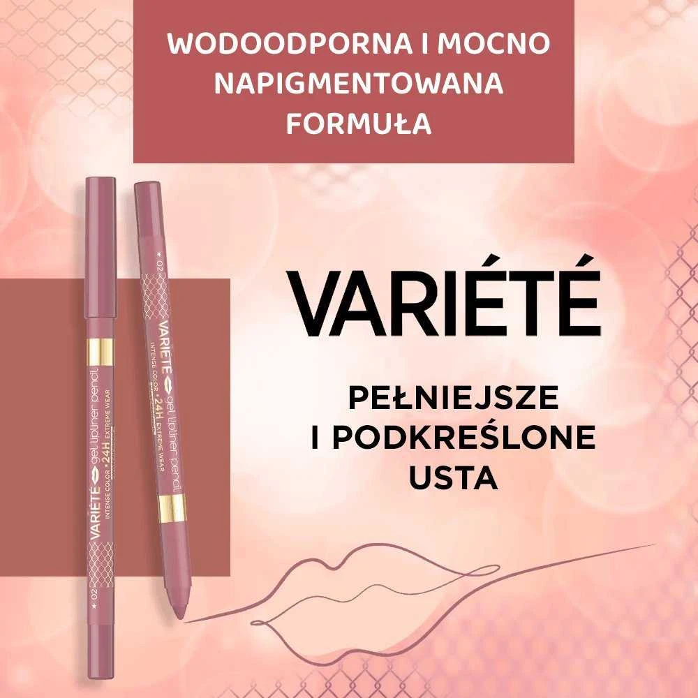 Eveline Cosmetics Variete Gel Lipliner Pieštukas 01