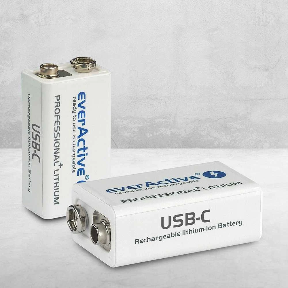 everActive Lithium USB-C įkraunamas 9V 550mAh akumuliatorius