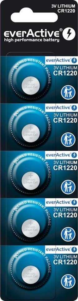 EverActive Ličio baterijos Mini CR1220 lizdinė plokštelė 5