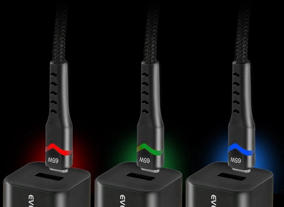 „EverActive“ USB-C – USB-C laidas 1 m, juodas (CBB-1PDR)