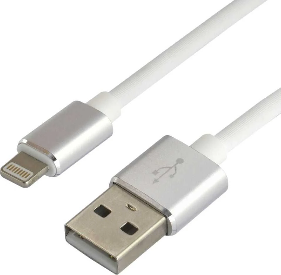 everActive kabelis USB Lightning 1m - Baltas, silikonas, greitas įkrovimas, 2,4A - CBS-1IW