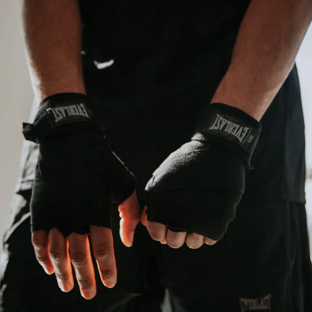 Everlast Bokso įtvarai, juodi, kvėpuojantys, tvirti, 305 cm