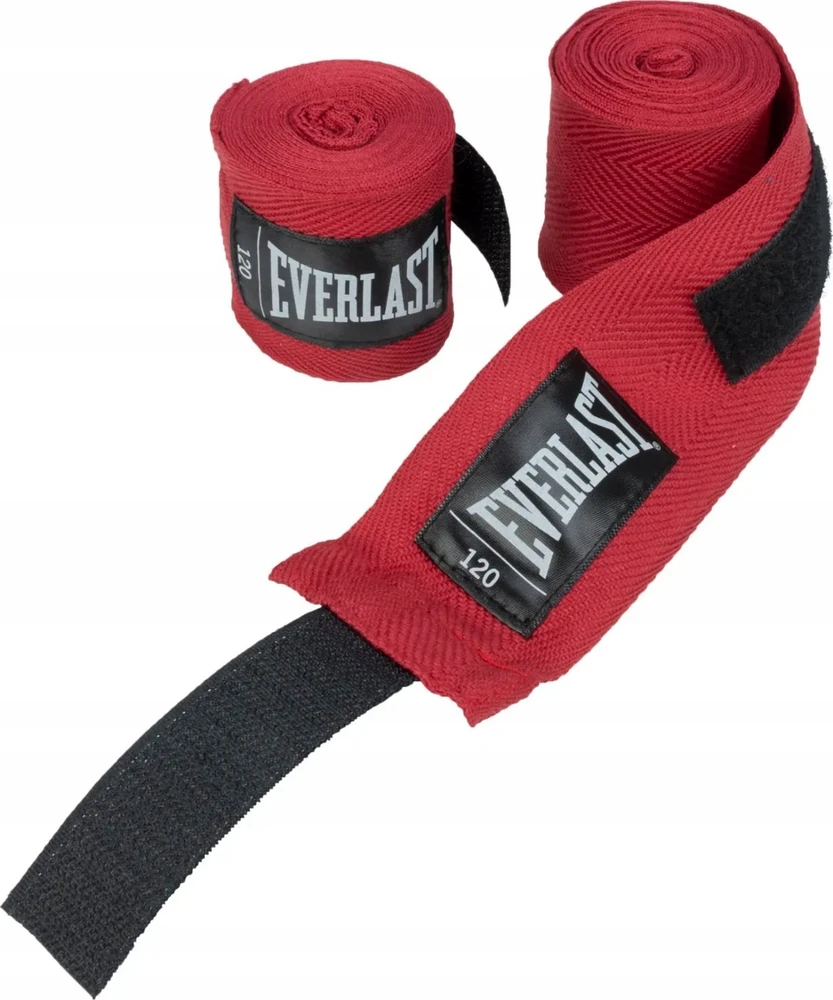 „Everlast Wraps Tapes“ bokso tvarsčiai, raudoni, kvėpuojantys, tvirti, 305 cm