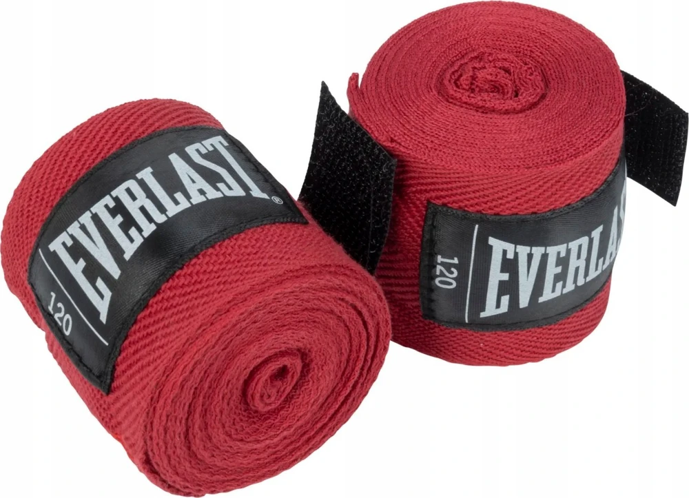 „Everlast Wraps Tapes“ bokso tvarsčiai, raudoni, kvėpuojantys, tvirti, 305 cm