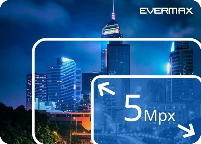 EVERMAX IP kamera EVERMAX EVX-IP5ZB02-IR-Ai-W IP kupolinė kamera balta 5Mpx 2.7-13.5mm IR 60m AI IP67 mikrofonas