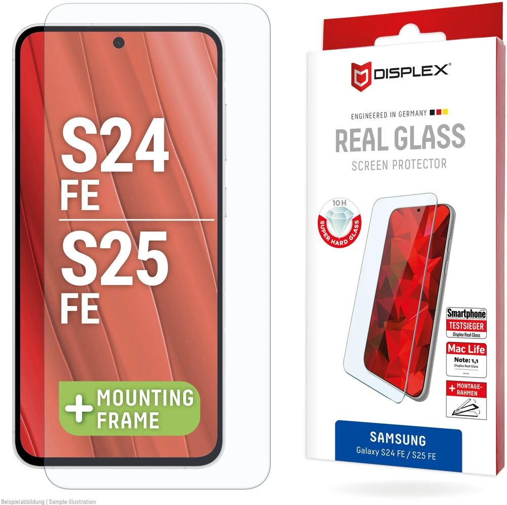 „Samsung Galaxy S24 FE/S25 FE“ tikras ekrano stiklas, pagamintas iš „Displex Transparent“