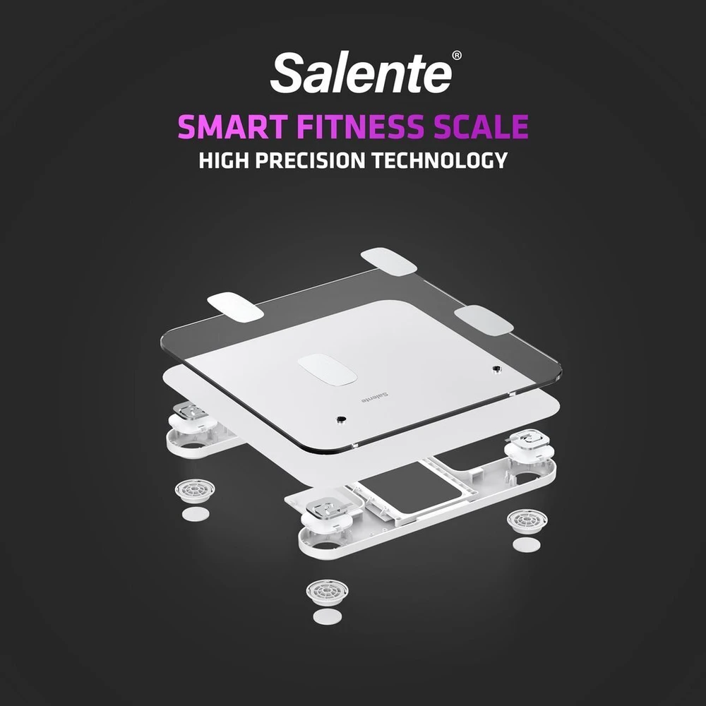EVO Salente MaxFit, išmaniosios asmeninės diagnostinės fitneso svarstyklės, Bluetooth, baltos (MAXFIT-WH)