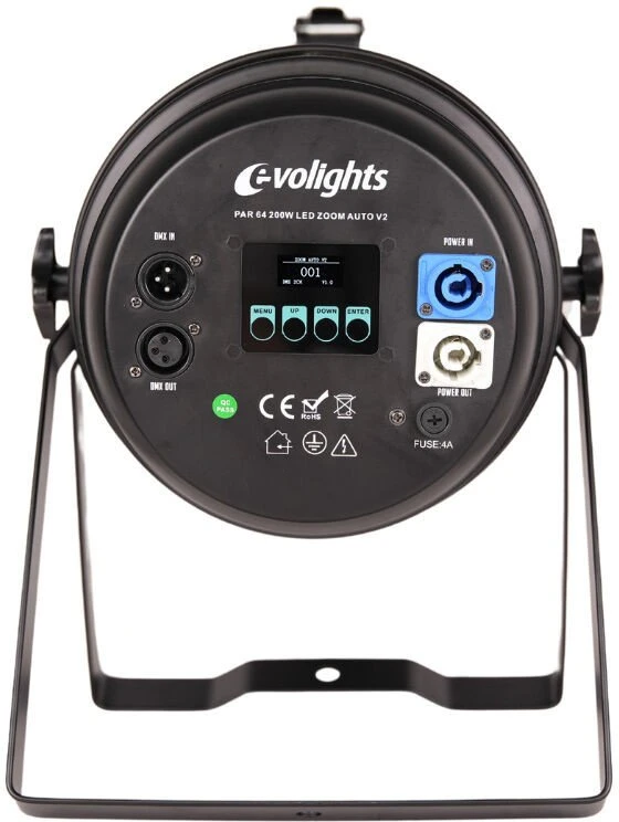 Carruzzo Spotlight EVOLIGHTS PAR 64 200W LED ZOOM AUTO V2