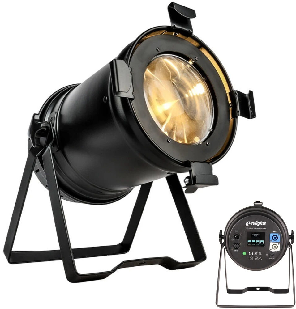 Carruzzo Spotlight EVOLIGHTS PAR 64 200W LED ZOOM AUTO V2