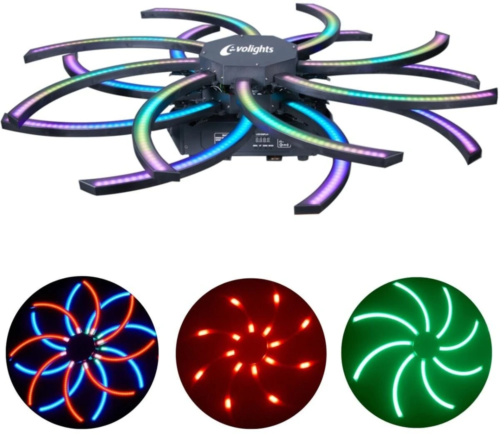 EVOLIGHTS VORTEX judantis DMX šviesos efektas