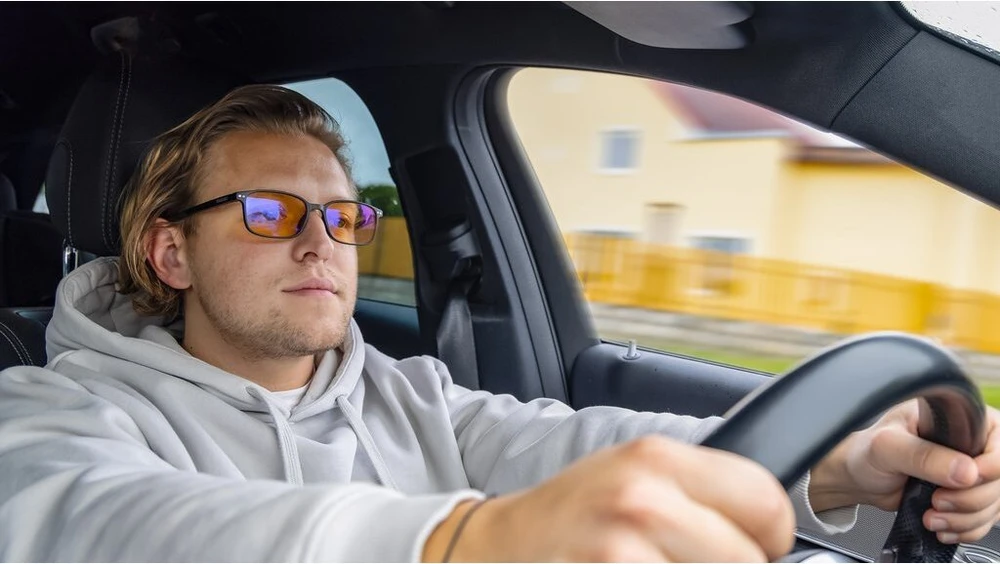 „EVOLVEO BlueBlock60“, PC akiniai, blokuojantys mėlyną šviesą 60 %, be dioptrijų, juodi