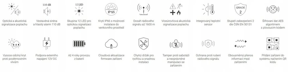 „Evolveo Safe“ belaidė lauko sirena SAFE38140
