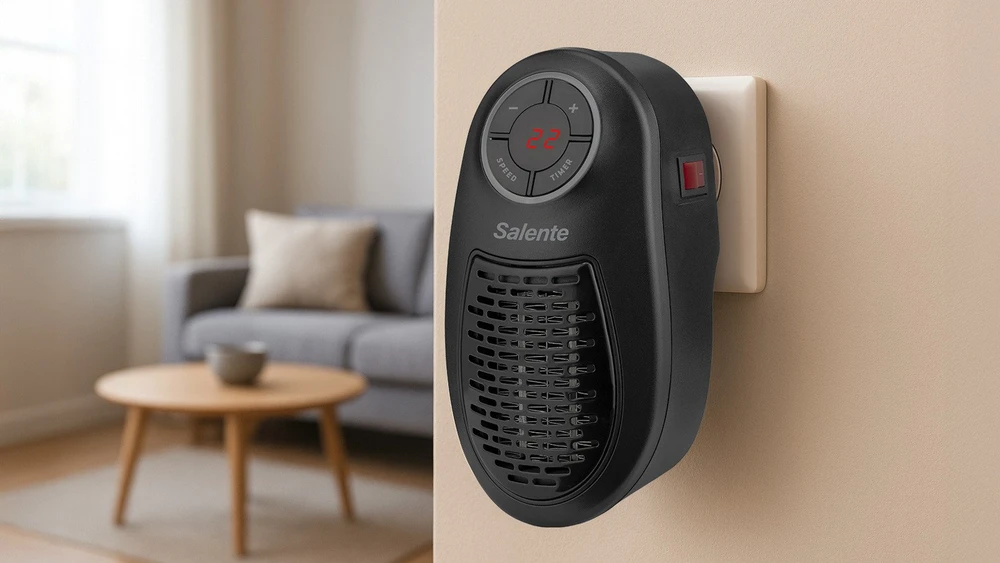 Termowentylator Evolveo Salente HotHeat, teplovzdušný mini ventilátor, 500 W, černý