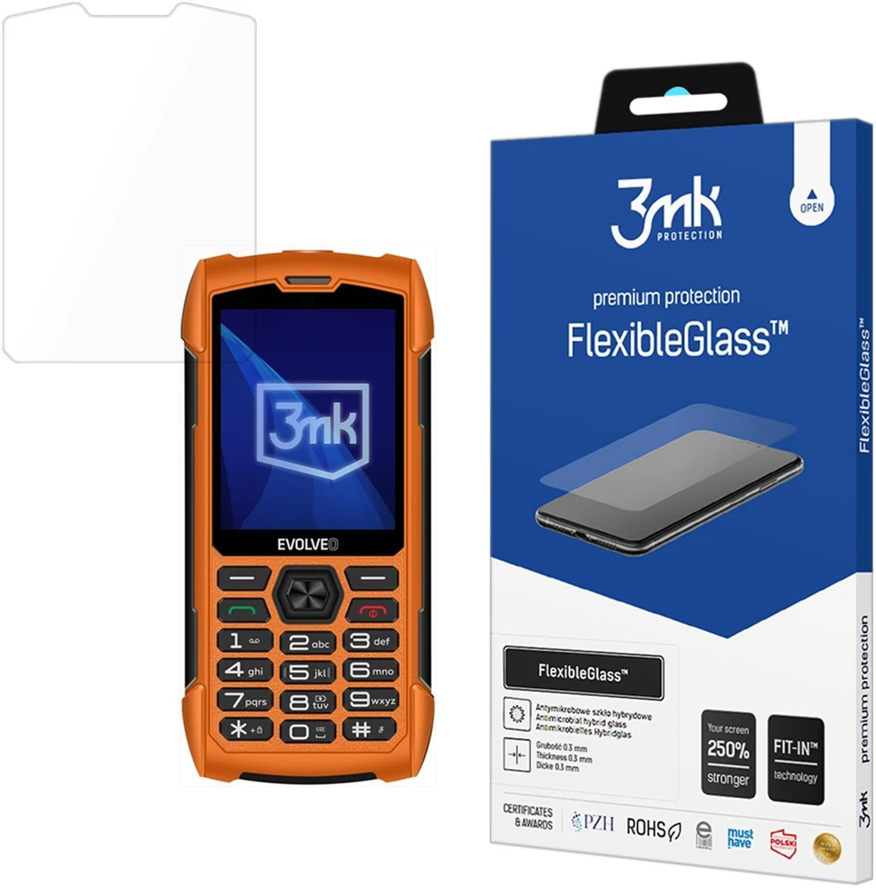 3Mk apsauga „Evolveo StrongPhone H1“ – 3mk lankstus stiklas