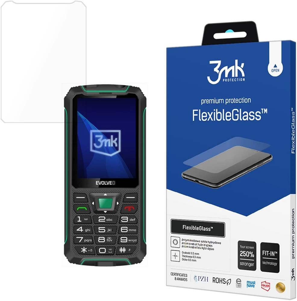 3Mk apsauga „Evolveo StrongPhone W4“ – 3mk lankstus stiklas