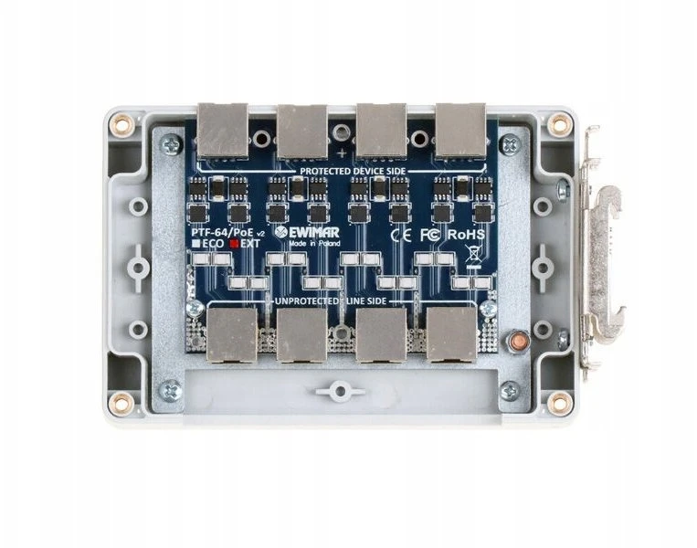Ewimar PTU/PTF-6-BOX-DIN Profesionalus plastikinis korpusas PTF-64 ir PTU-64 moduliams ant DIN bėgio