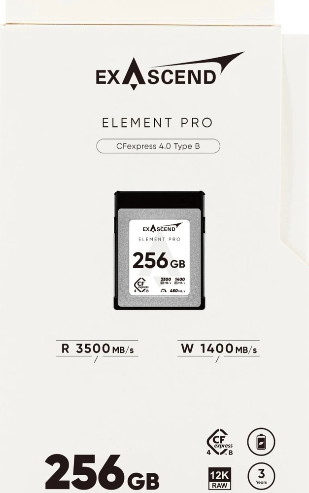 „ExAscend Element Pro CFexpress B 4.0“ 256 GB atminties kortelė