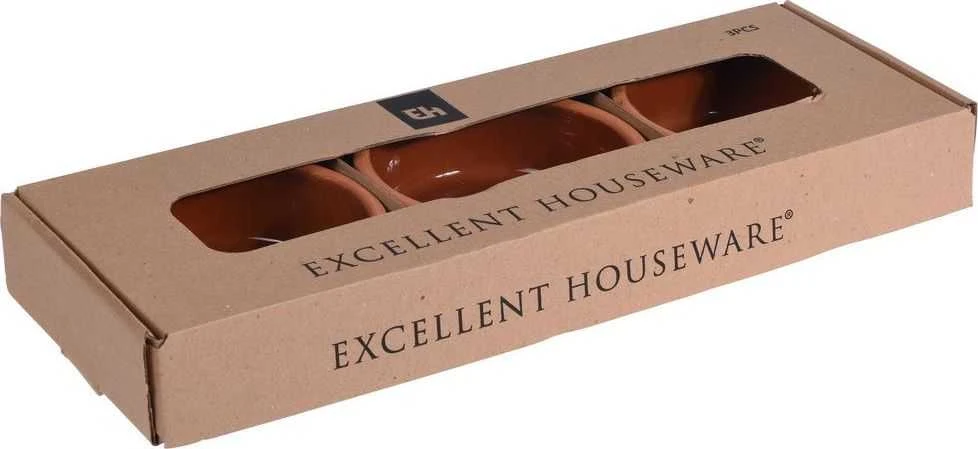 Excellent Houseware Keraminiai ramekinai 12 cm, 200 ml, 3 vnt.