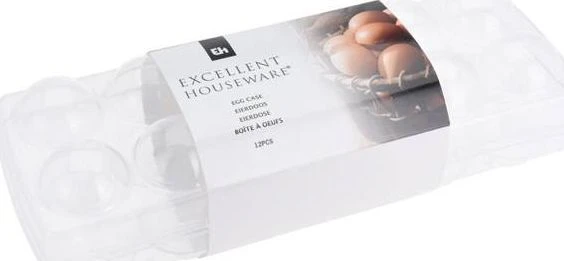 Excellent Houseware Kiaušinių laikymo dėžutė 12 kiaušinių - tvirta, saugi ir praktiška