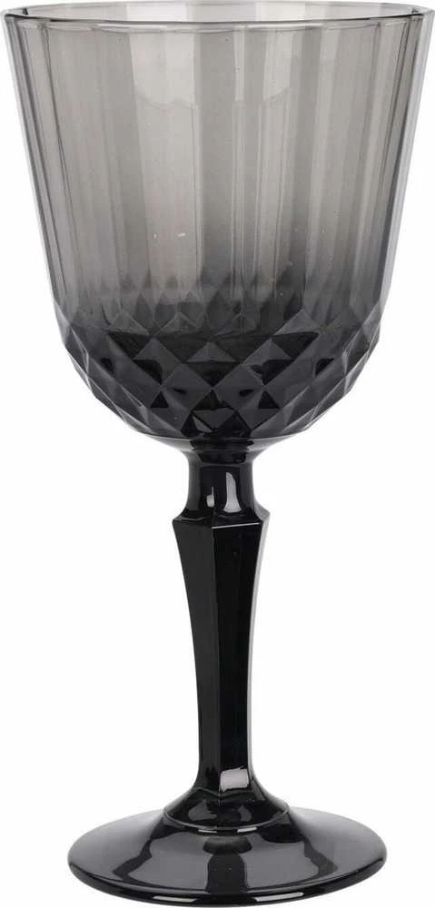 Excellent Houseware Pilkos stiklinės vyno taurė, 310 ml