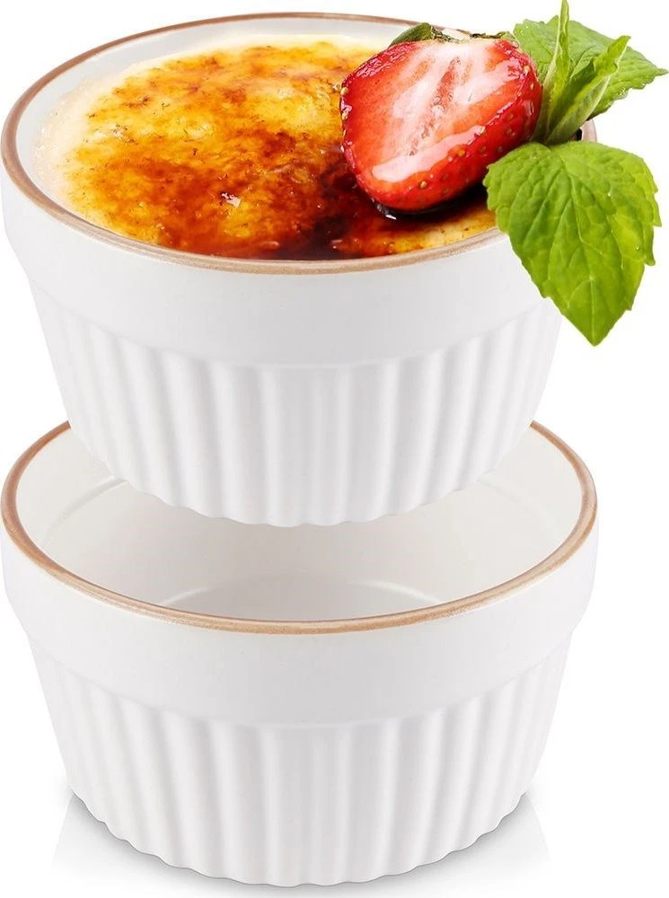 Excellent Houseware Porcelianiniai kepimo indeliai, 10 cm, 200 ml, 2 vnt.