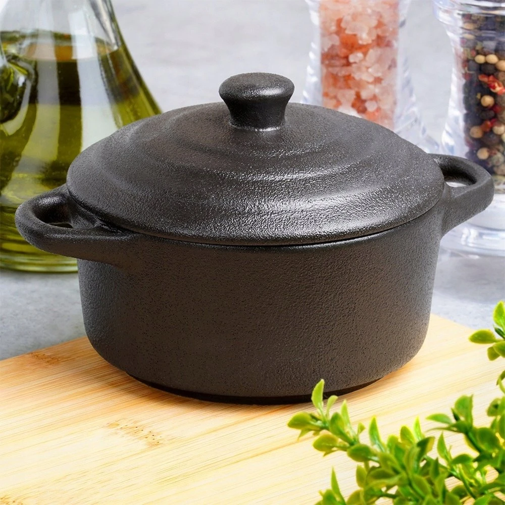 Excellent Houseware Kepimo indas su dangčiu 300 ml porcelianinis
