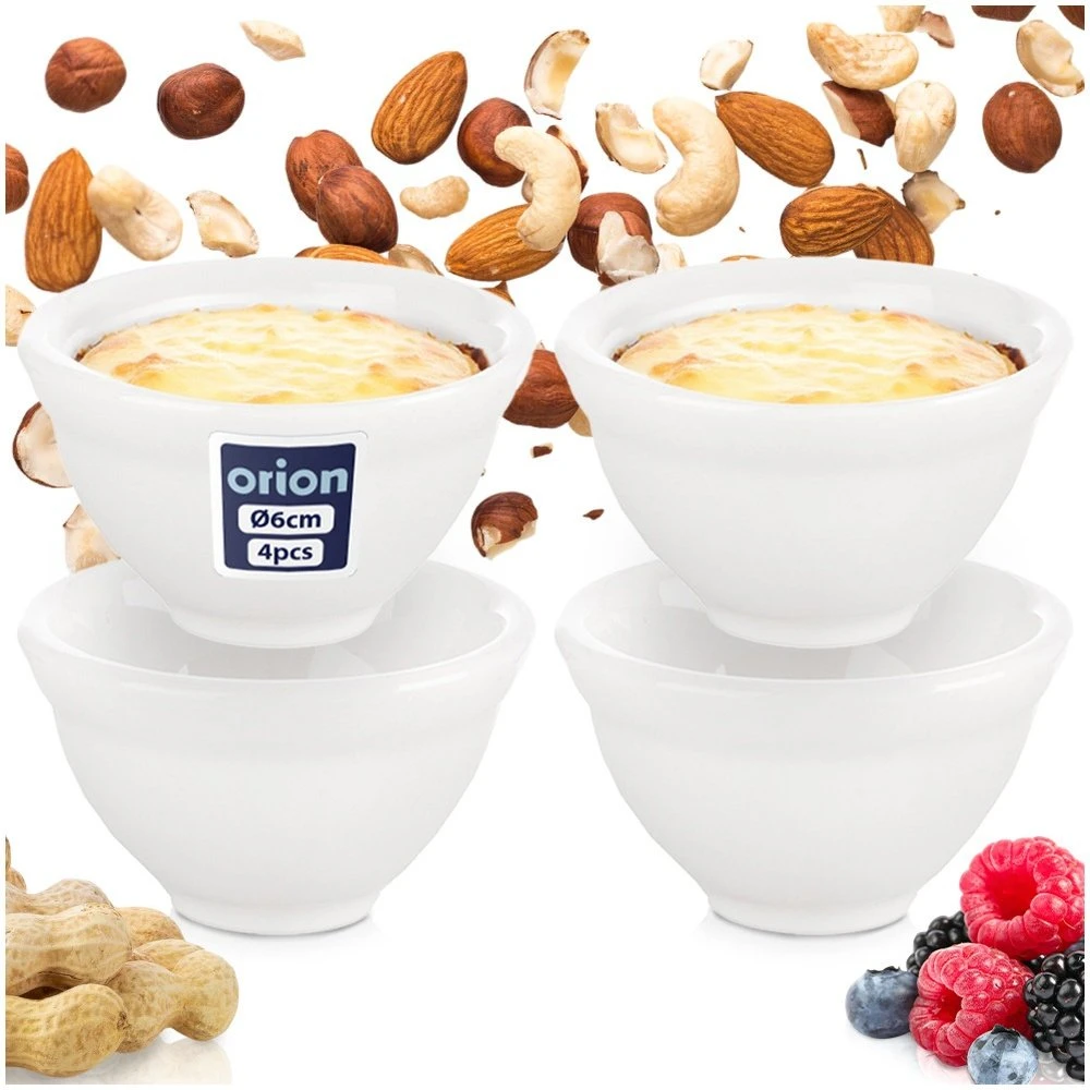 Excellent Houseware Snackkom porceliano užkandžių indų rinkinys 4 vnt. 6 cm, 40 ml