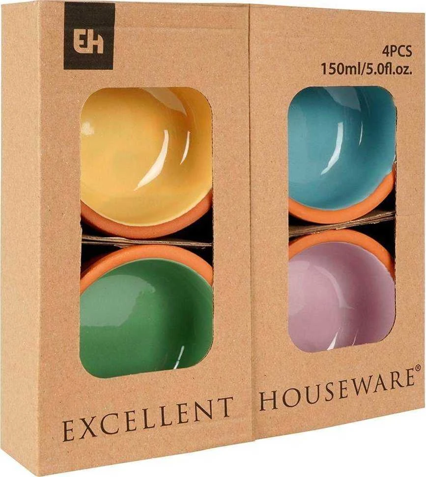 Excellent Houseware Keramikiniai ramekinai 10,5 cm, 140 ml, 4 vnt.