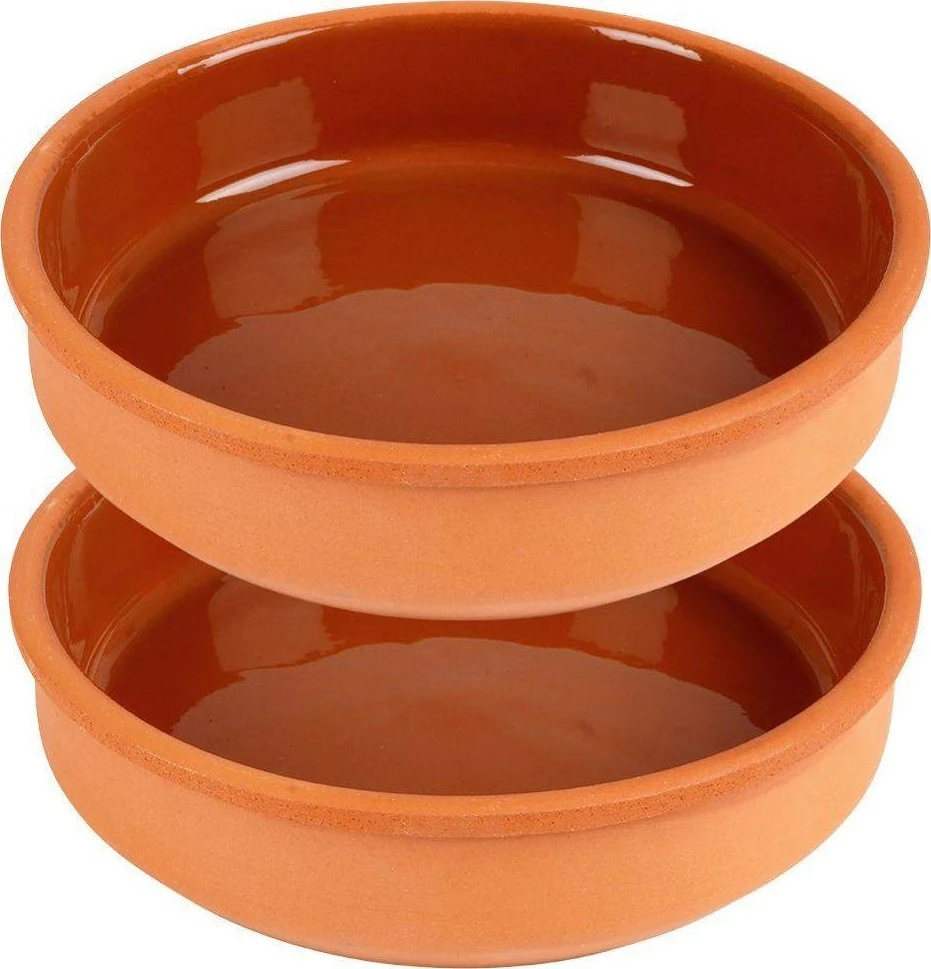 Excellent Houseware Keraminės formelės, 2 vnt., Ø15,5 cm, sudedamos, emaliuotas dugnas, tinka naudoti mikrobangų krosnelėje