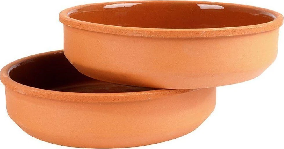 Excellent Houseware Keraminės formelės, 2 vnt., Ø15,5 cm, sudedamos, emaliuotas dugnas, tinka naudoti mikrobangų krosnelėje