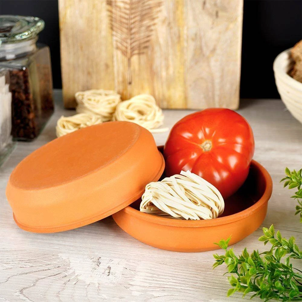 Excellent Houseware Keraminės formelės, 2 vnt., Ø15,5 cm, sudedamos, emaliuotas dugnas, tinka naudoti mikrobangų krosnelėje